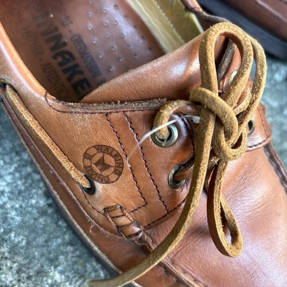 Mephisto Men's Spinnaker Brown Leather Boat Shoes Size 8.5 US